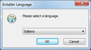 Per installare il programma, fate un doppio clic sul file d'installazione. NB: Se il vostro sistema operativo è il Vista, dovrete probabilmente avviare l'installazione quale amministratore. All'avvio dell'installazione, vi sarà chiesto di scegliere la lingua.